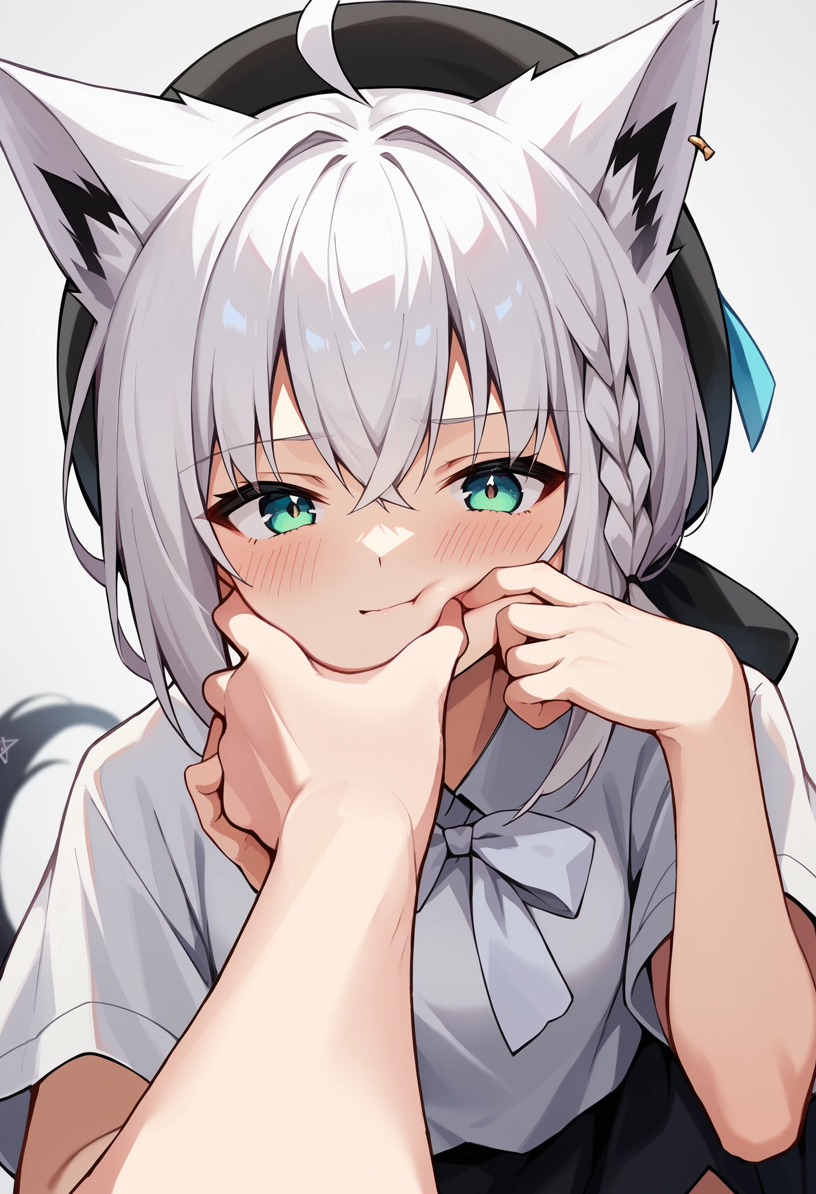 NSFW,Hololive,Shirakami Fubuki,Gray Hair,Fox ears,(High-quality Japanese clothing:1.5),(See-through:1.5),clavicle,Open clothes,(Perfect hands),(Perfect Anatomy),(masterpiece),(highest quality),Embarrassed,blush,(orgasm:1.5),(Ecstasy face:1.8),(Sweat:1.5),Open your mouth、Sticking out tongue,Lying down,Lying on your back,Leg spread,(Feeling exhausted:1.5),Trembling,tatami,futon,(Happiness:1.5)