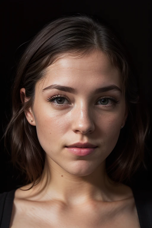 Merger_dainty_fowline,
((headshot:1.2) portrait on a (plain black background:1.2), (headshot:1.2), (face focus:1.1), (facing the camera:1.2), Head in the centre, (eye contact:1.3), (intense stare:1.1), mouth open, (facing straightforward:1.2), (forward facing:1.1), Head, face, Head focus, Head tilted down, looking slightly up at the camera:1.2),
bokeh, f1.4, 40mm, photorealistic, raw, 8k, textured skin, skin pores, intricate details <lora:epi_noiseoffset2:1>, epiCRealism