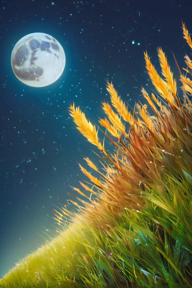 score_9, score_8_up, score_7_up, score_6_up, zPDXL2, <lora:Moon_epoch_10:0.7>,
((night)), night sky, landscape, volumetric shadows, reflections, (moon:0.8), colorful,
grassy fields