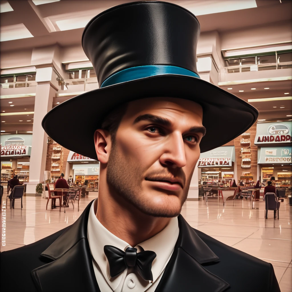 score_9, score_8_up, score_7_up, score_6_up, score_5_up, score_4_up, rating_safe,tpdne,realistic,realism,portrait of a man wearing a monocle and a top hat in a shopping mall, <lora:ThisPersonDoesNotExistPony:1>
