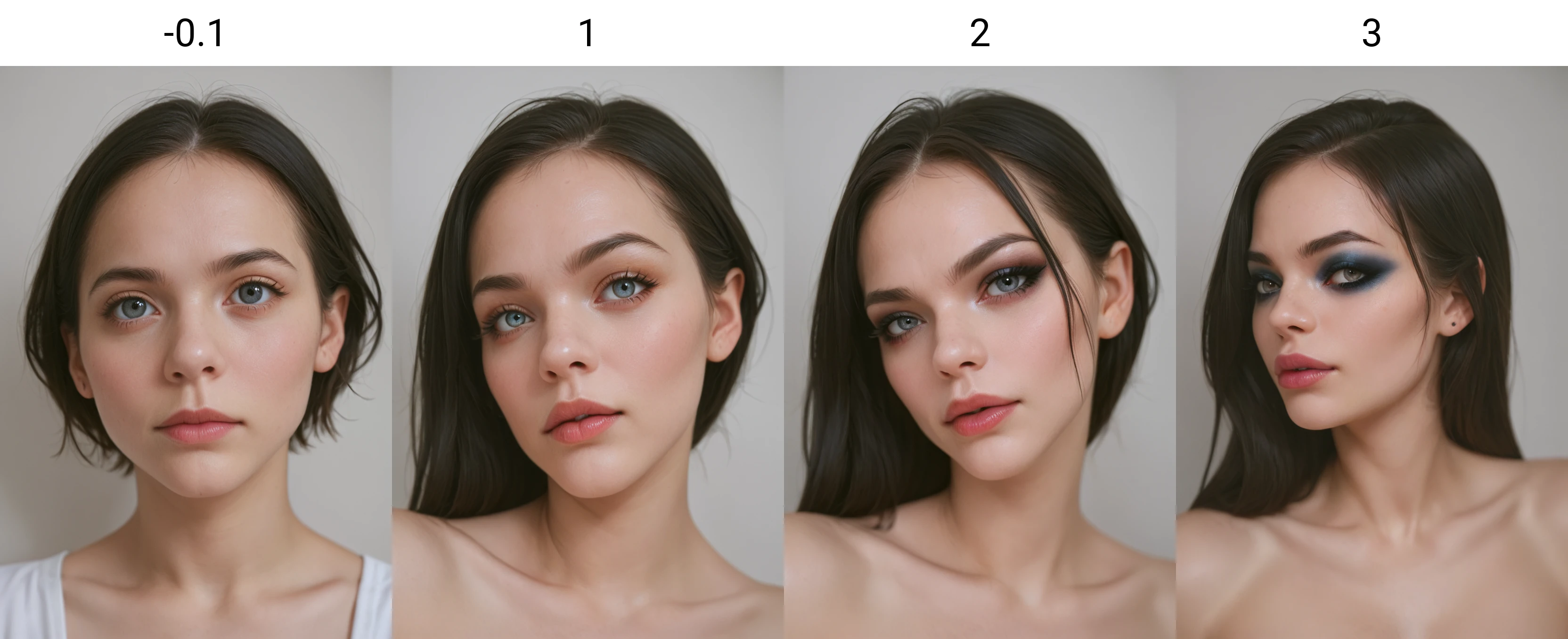 face, <lora:Makeup Slider_alpha1.0_rank4_noxattn_last:-0.1>, portrait, black hair, facing viewer,