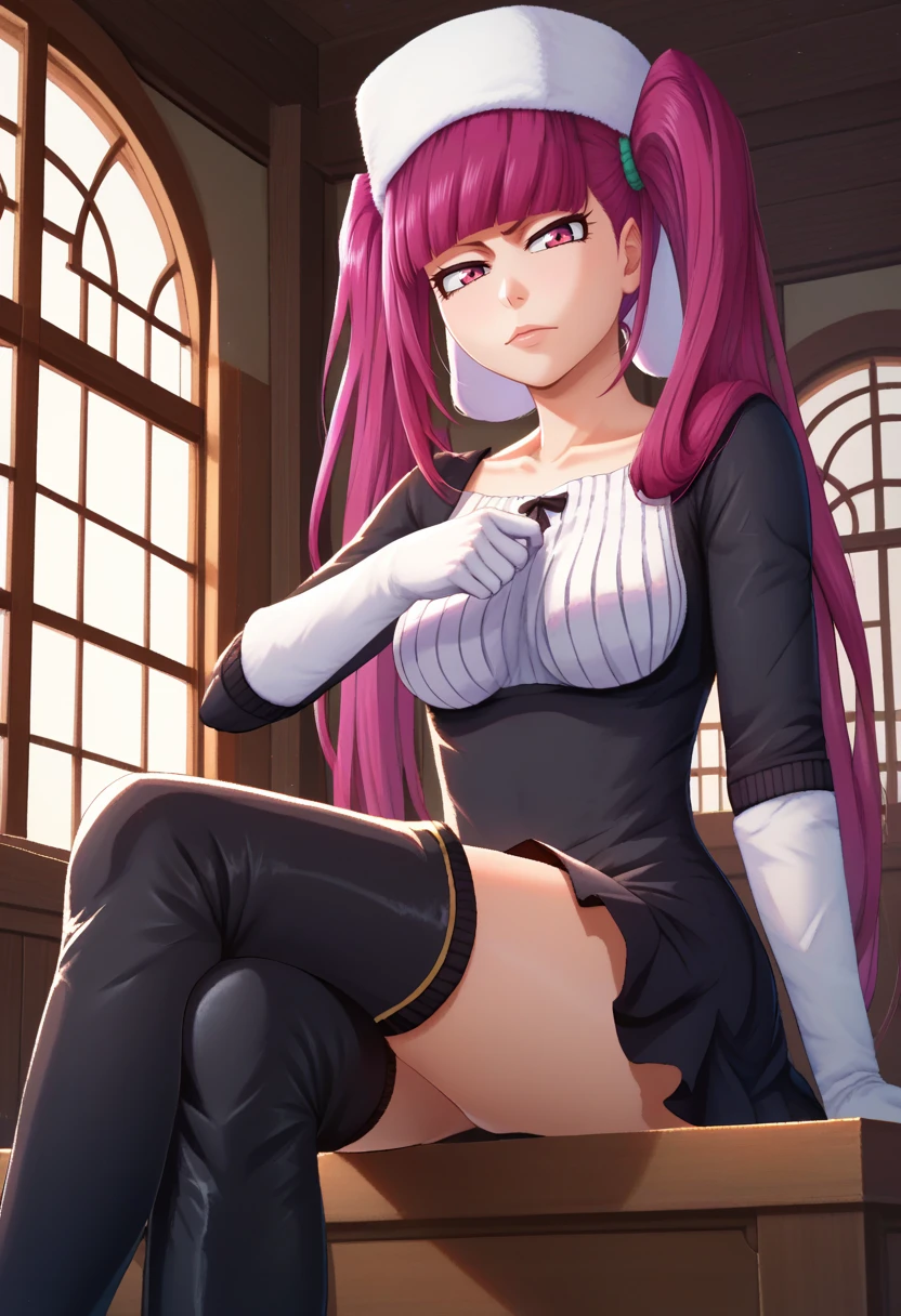 (absurd, 8K, 4K, masterpiece, hyper extreme detailed:1.2), alone, (1 person), best quality, alone, adult, complete anatomy, 여자 1 person, perfect face, expressive eyes, perfect eyes, latex miniskirt , standing up, standing against wall, standing, Kyoko Kirigiri, (give:1.1)purple hair, , looking at viewer, ((Ahegao)), The best anatomy, (whole body),  wrapped around face, standing, aakyoko, long hair, purple hair, side give, blunt bangs, Danganronpa \(series\), (((I see pussy))), (((Nipples are exposed and clearly visible))), ((latex miniskirt)),NSFW, Pussy exposure , (((large erect nipples))), ((spread your legs wide apart)), (big eyes), (((bright eyes))), (((small pupils))), eyes feeling fear, ((Lift up your skirt and show your pussy)), ((orgasm)), sex