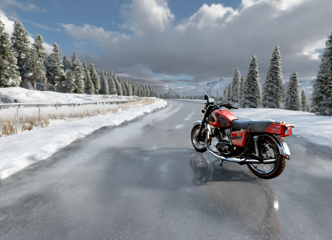 obc02 Motorcycle <lora:02_vehicle_obc02:1.0> on a road, 
outside, thundering,
nature at background, professional, realistic, high quality,
Icy roads and snow, <lora:general_vehicle:-0.05>