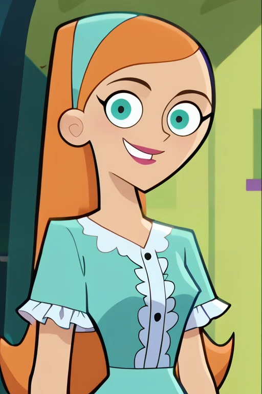 score_9, score_8_up, score_7_up, score_6_up,
<lora:dannyPhantom_jazzFenton_v10:0.8> jazz fenton, blue hairband, peacock blue Frilled button-up shirt tucked into a flowy chiffon long skirt with wedges, looking at viewer, upper body, light smile,
masterpiece, best quality, very aesthetic, absurdres, source_cartoon