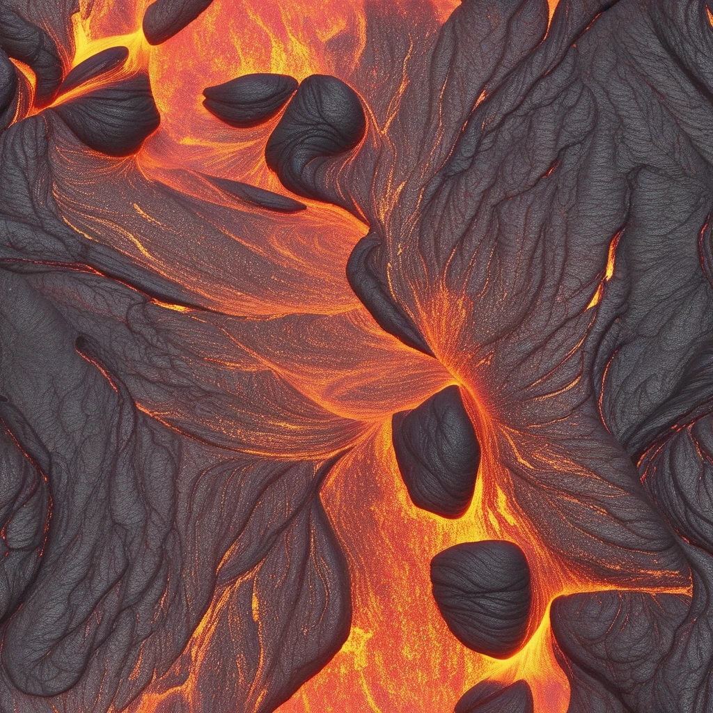 lava flow, fire