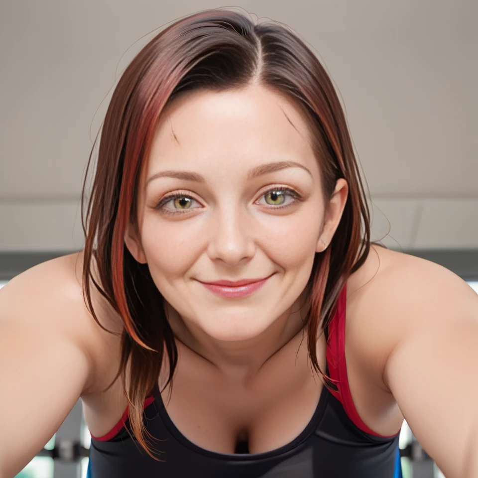 score_9, score_8_up, score_7_up, score_6_up,
gym,
BREAK
1girl, solo, close-up, face focus, mature female, red hair, yellow eyes, light smile, looking at viewer,
<lora:woman_consistency_v2-loha-000500:0.7>