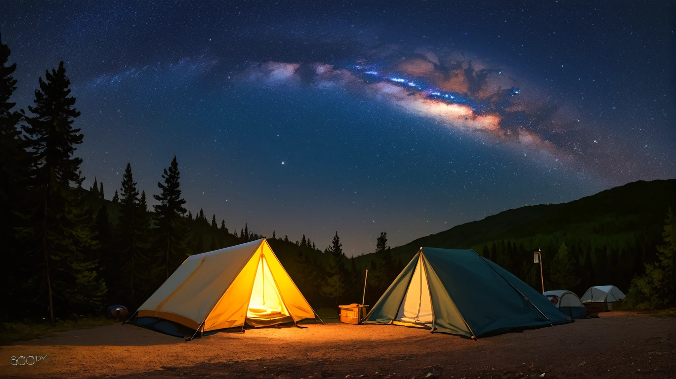 score_9, score_8_up, score_7_up, zPDXL2, <lora:MilkyWay:1>, (((night))), night sky, ((start)), 
1girl, cute face, camping, (milky way in the background)