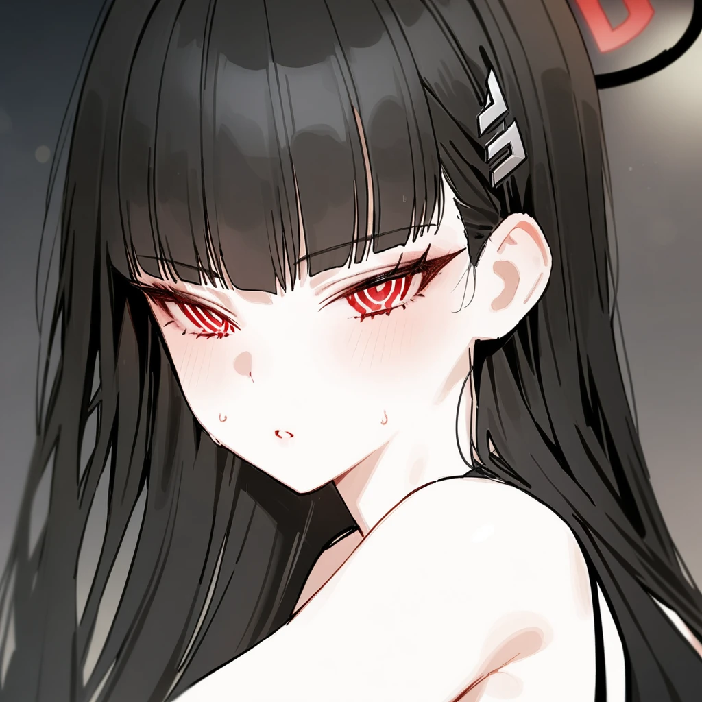 masterpiece,best quality,very aesthetic,absurdres,rio \(blue archive\),1girl,lens flare,moody lighting,<lora:mochirong:0.75>,fair_skin,mochirong:1,<lora:SDXLHighDetail_v5:1>,<lora:offset_0.2:1>,<lora:add-detail-xl:1>,<lora:sketchsoft:1>,sketch,portrait,solo,simple background,