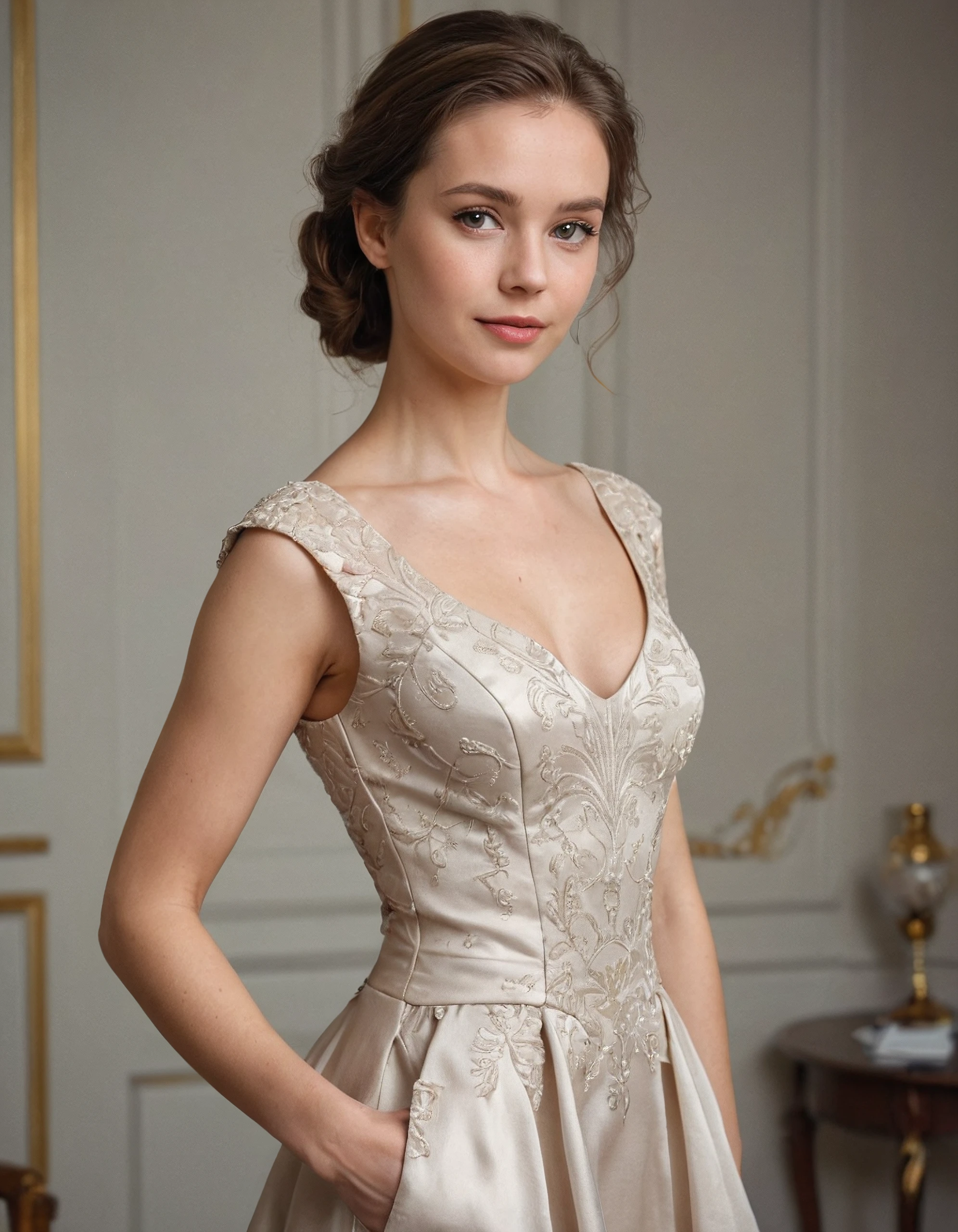 woman in an elegant dress