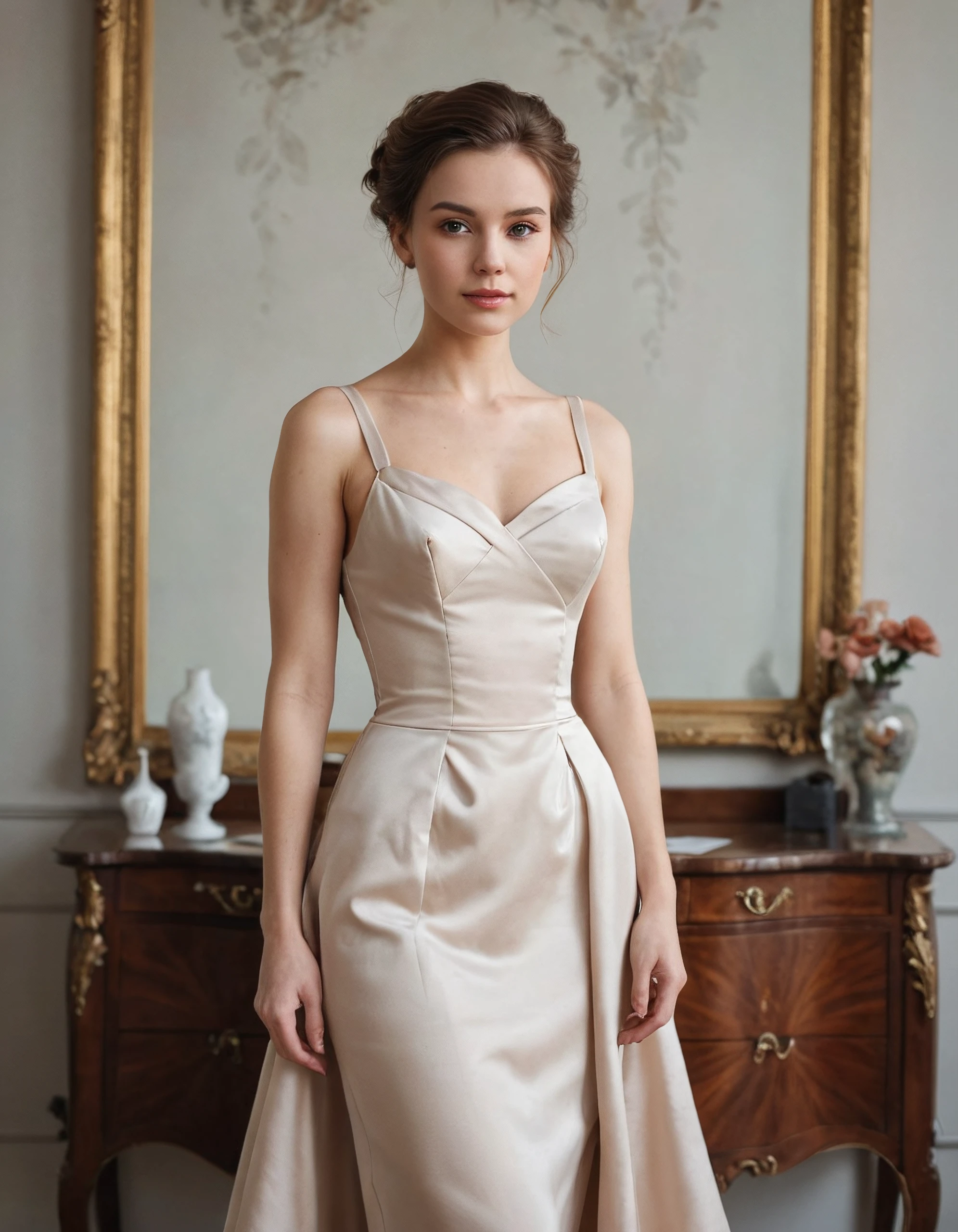 woman in an elegant dress