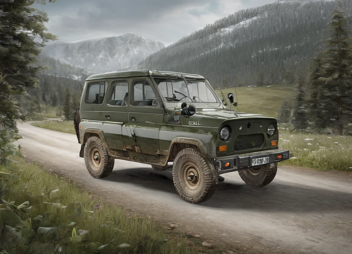 obc19 SUV <lora:19_vehicle_obc19:1.0> on a road, 
outside, wispy,
nature at background, professional, realistic, high quality,
Light snow and cloudy, <lora:general_vehicle:-0.15>