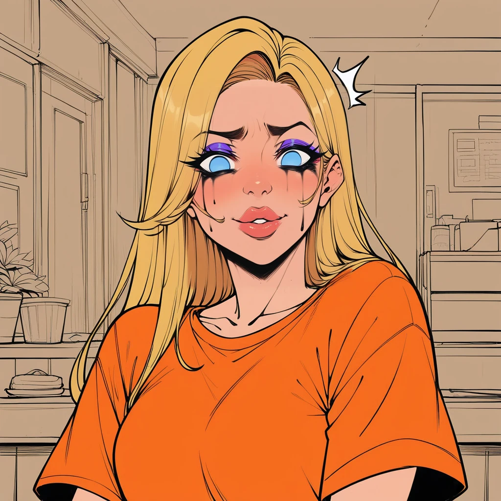 [luz ambiente suave],Fundo de mu quarto,( bonita (Estudante de 20 anos)) [cabelos curtos] ((bem musculoso)) [magro],(selfee) gravura [suado],[Detalhes do rosto],(Beautiful skin expression [transparency]),(Mais sobre a pele bonita),[Detalhes realistas da papila],[Physical details],(Realistic physical details),Eros no Corpo Natural,[anatomia ideal],[Desaturation],(alta qualidade),(high resolution),((Small tits)),(((casual clothes))),shirt,skirt. Open mouth, tongue, cum in mouth, cum on face