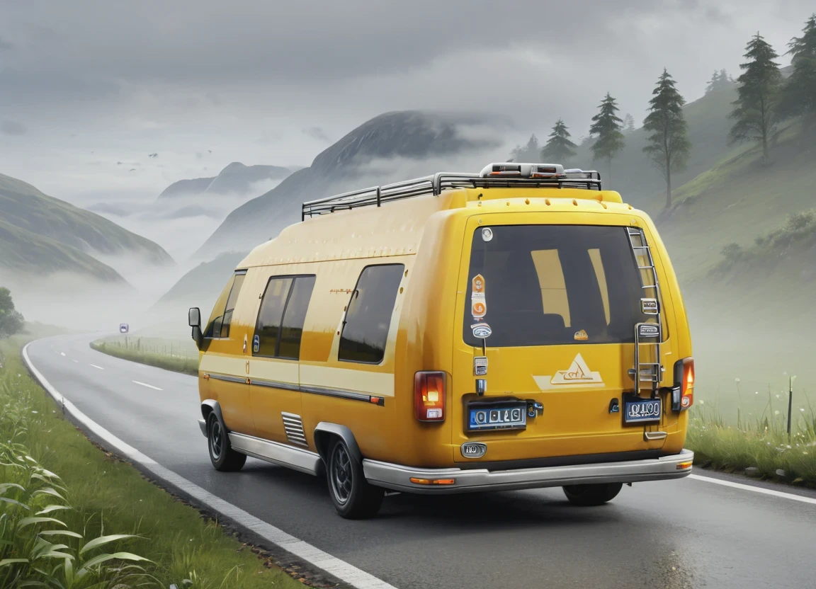 obc11 Van <lora:11_vehicle_obc11:1.0> on a road,
outside, cloudy,
nature at background, professional, realistic, high quality,
Misty morning with dew, <lora:general_vehicle:-0.10>