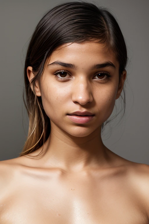 DEN_nika_nikola,
(headshot:1.2) portrait on a (plain grey background:1.2), (headshot:1.2), (face focus:1.1), windswept chaotic hair, soft lighting, low contrast, low saturation,
bokeh, f1.4, 40mm, photorealistic, raw, 8k, textured skin, skin pores, intricate details <lora:epi_noiseoffset2:1>, epiCRealism