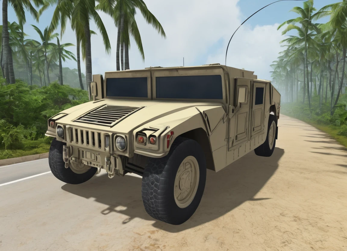 obc25 Humvee <lora:25_vehicle_obc25:1.0> on a road, 
outside, futuristic,
nature at background, professional, realistic, high quality,
Tropical storm conditions, <lora:general_vehicle:-0.25>