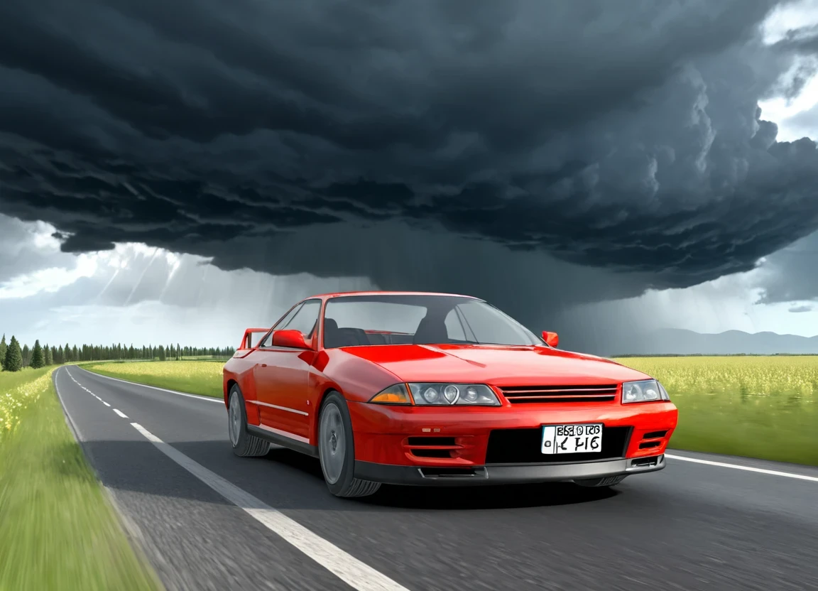 obc18 Car <lora:18_vehicle_obc18:1.0> on a road, 
outside, psychotic,
nature at background, professional, realistic, high quality,
Hailstorm with dark clouds, <lora:general_vehicle:-0.05>