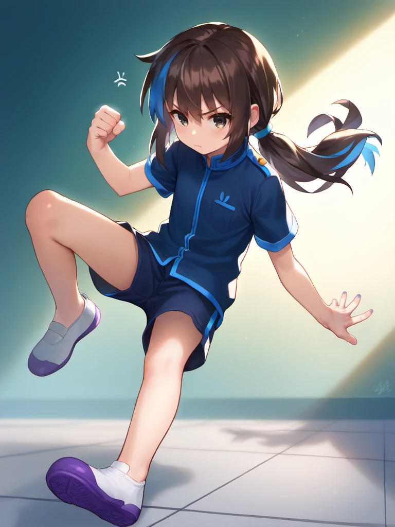 score_9, score_8_up, score_8, amazing perfect masterpiece, volumetric lighting, vibrant colors, pov. sexy girl wearing uwabaki, purple uwabaki soles, purple uwabaki accent, long messy disheveled Brown hair with blue highlights, tight fitting marine military uniform, young, pretty girl with long hair, low ponytail, big chest, tall, Annoyed look on her face, kicking upwards, high kick, full body shot, detailed eyes, gorgeous face, training in park
<lora:uwabaki footwear 2_epoch_16:0.9>
EyeDetail-SDXL fFaceDetail-SDXL fHandDetail-SDXL HairDetail-SDXL OverallDetail-SDXL
<lora:aoikumikoPony:0.8>