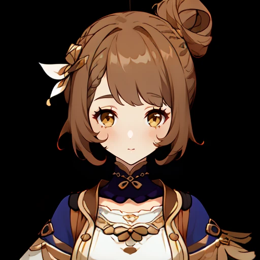 (masterpiece, best quality),(depth) of (field), <lora:Atefeh001:0.8> Atefeh, 1girl, hair bun, brown eyes,  brown hair ,  <lora:GenshinAvatar:0.8> genshinavatar, adult