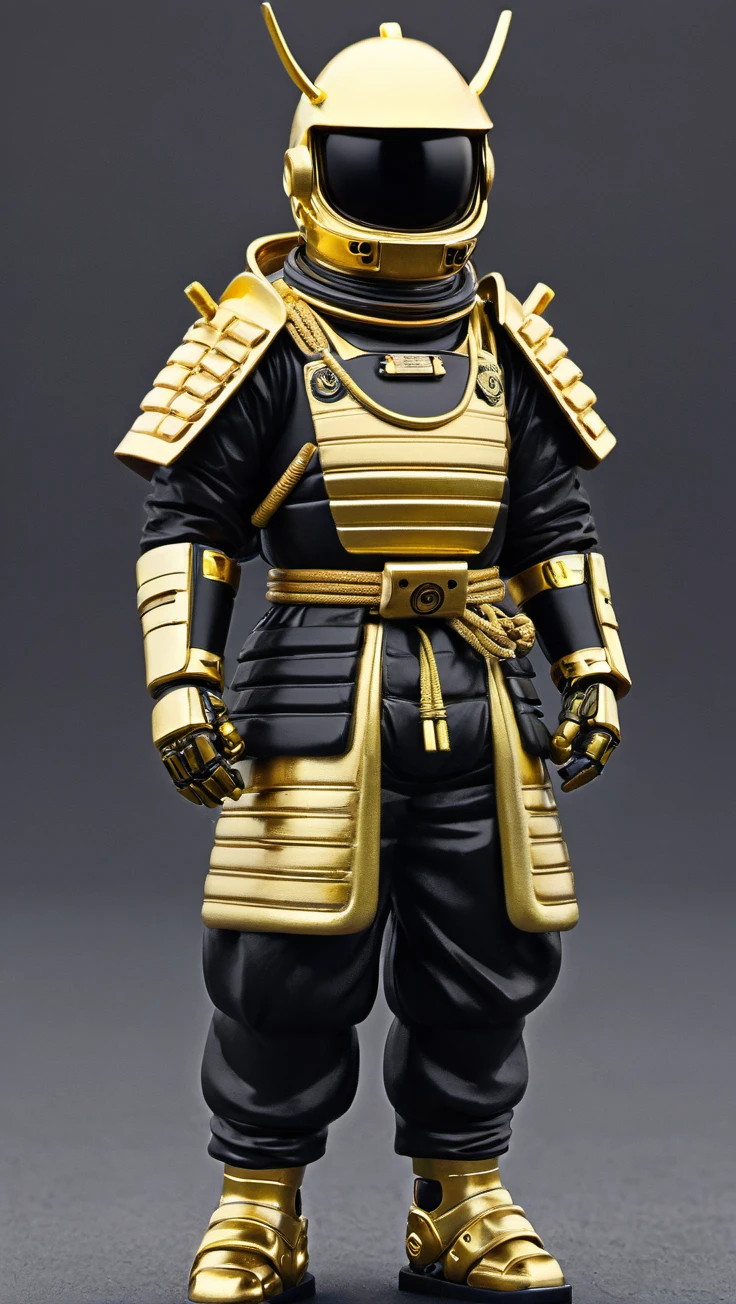 XCYP 3D TOY, a Japanese samurai hand in space suit, black and gold color matching. Cool, master design works, high art masterpieces, scarce collections.