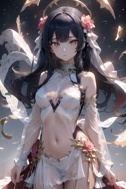 a woman in a white dress, anime goddess, extremely detailed artgerm, cushart krenz key art feminine, trending on artstation pixiv, fanart best artstation, guweiz on pixiv artstation, detailed digital anime art, ((a beautiful fantasy empress)), artgerm on artstation pixiv ((multicolored eyes))