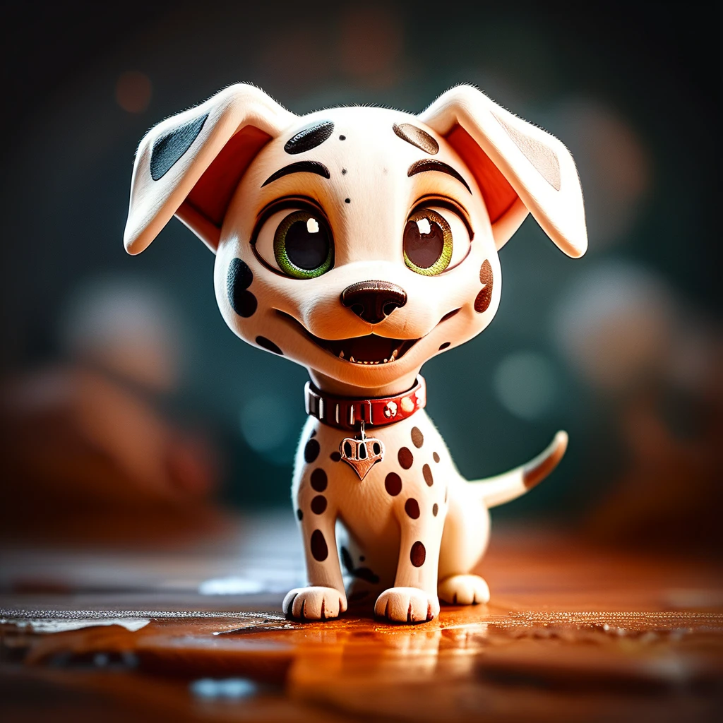 score_9, score_8_up, score_8, score_7, rating_safe, chibi dalmatian, highly detailed, crisp, sharp edges, cinematic, (bokeh:0.7) <lora:chibi-p:1>
