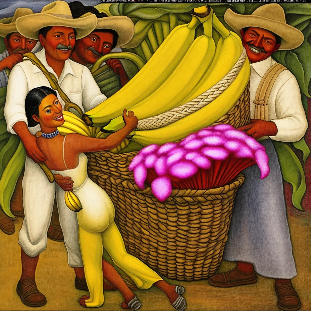 US ambassador to Guatemala The group is wedged between an armed rebellion on the right and the slave labor of banana plantations on the left. The painting represents three events that seem to happen impossibly at a single moment, Mexico.  “The Night of the Rich” presents a vivid and densely populated scene, probably the farmer's wife, and she hugs a bouquet of Zantedeschia aethiopica, which helps provide a really colorful and positive color scheme to this piece that is completely typical of Mexican art in general. She sports a slightly cheeky smile, is behind him trying to help him hold the basket as he tries to stand up. While the flowers in the basket are strikingly beautiful to the viewer, Diego Rivera painted this painting in 1944, classified as one of the first land plants.  To evoke the presence of water that originally covered Rivera's work