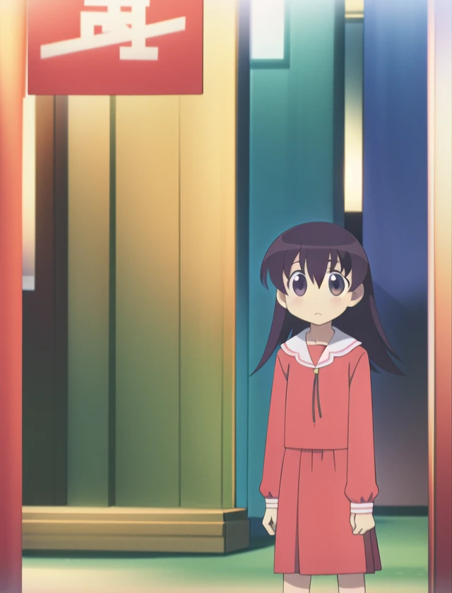 tomo takino, 1girl, outside, standing, on grass , cute<lora:tomo:.9>