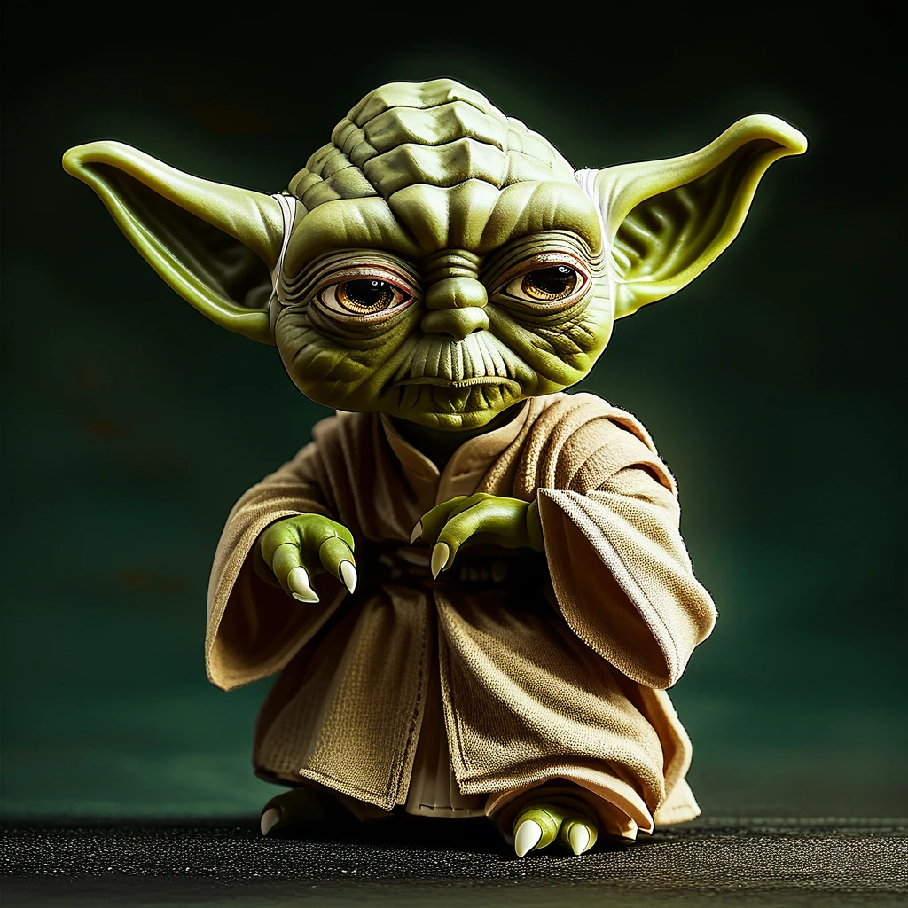 score_9, score_8_up, score_8, score_7, rating_safe, chibi yoda, highly detailed, crisp, sharp edges, cinematic, (bokeh:0.7) <lora:chibi-p:1>