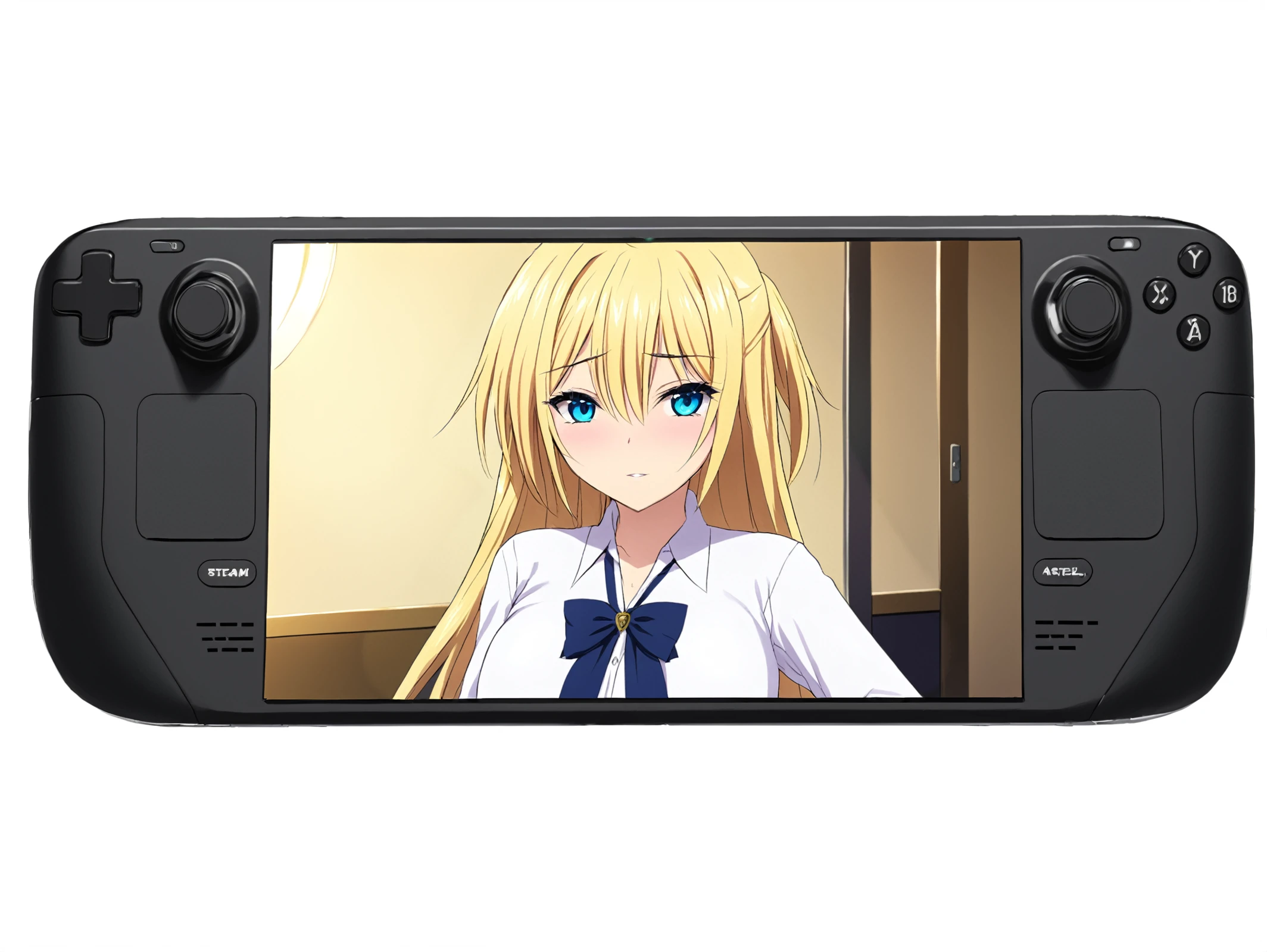 masterpiece, best quality,
 <lora:steamdeck.sdxl.v2:0.45> steamdeck, (fontalsteam ), white steambackground
[:
1girl,solo,school uniform, white shirt, collared shirt, 
 <lora:heronever_astel.sdxl.v1:1> astel
:0.1]