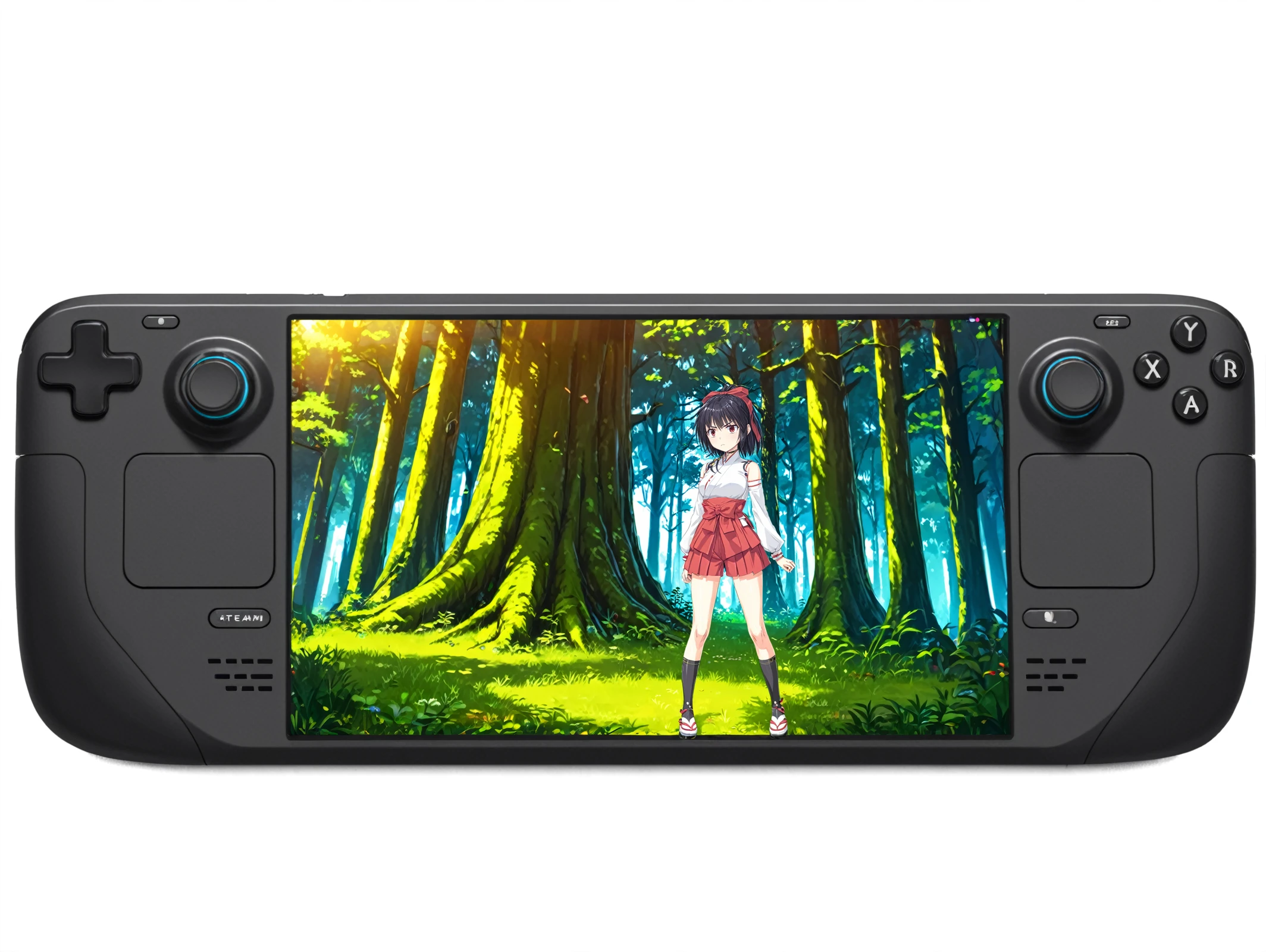 masterpiece, best quality,
<lora:steamdeck.sdxl.v2:0.35> steamdeck, (fontalsteam ), white steambackground
<lora:divinemikokoyori.sdxl.v1:0.9> divinemikokoyori, forest, tree, worried, full body, gameplay,