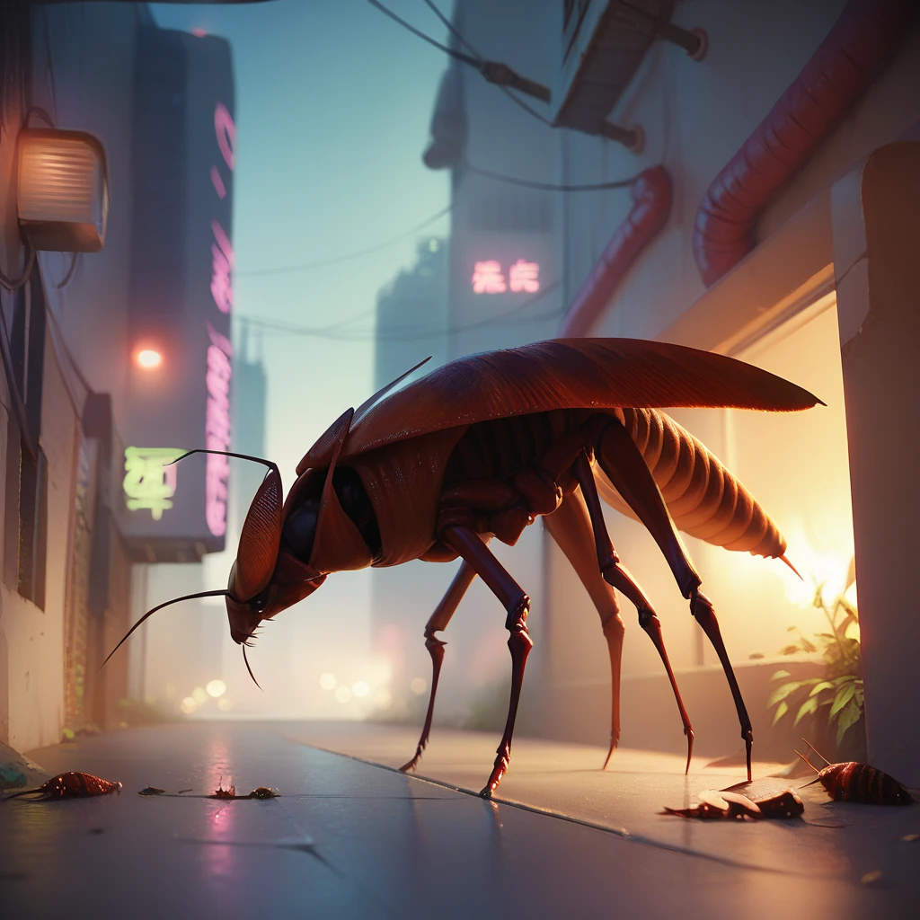 score_9, score_8_up, score_7_up, 2.5d , cockroach, radioactive, radroach, insect , bug, in an abandoned city <lora:radraoachv3-000035:1>