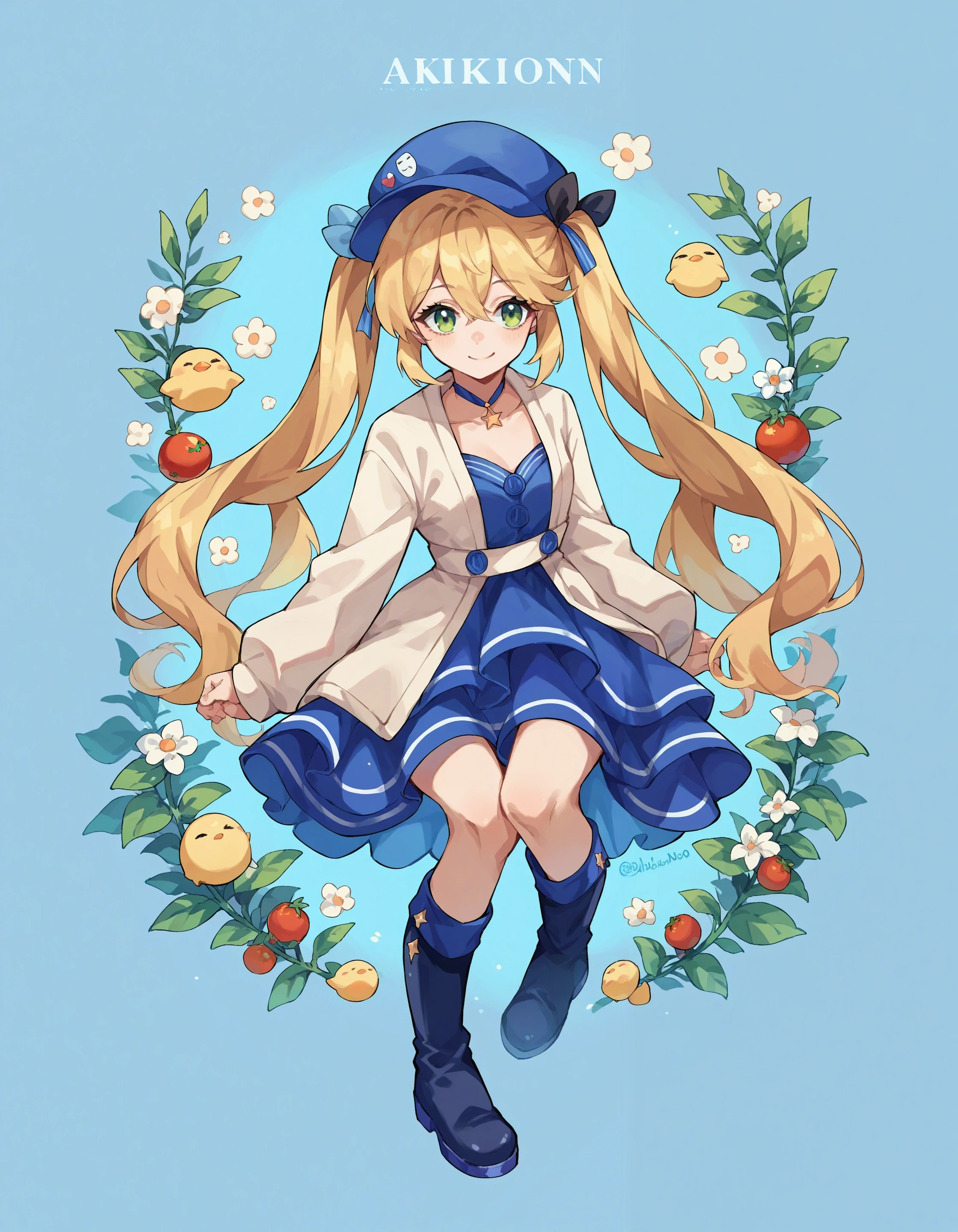 score_9, score_8_up, score_7_up, source_anime,
1girl, dokibrdblue, blue dress, open cardigan, knee boots, light smile,
full body, dragoon, chick, tomato
<lora:char_dokibird-pony-v1.6:1>