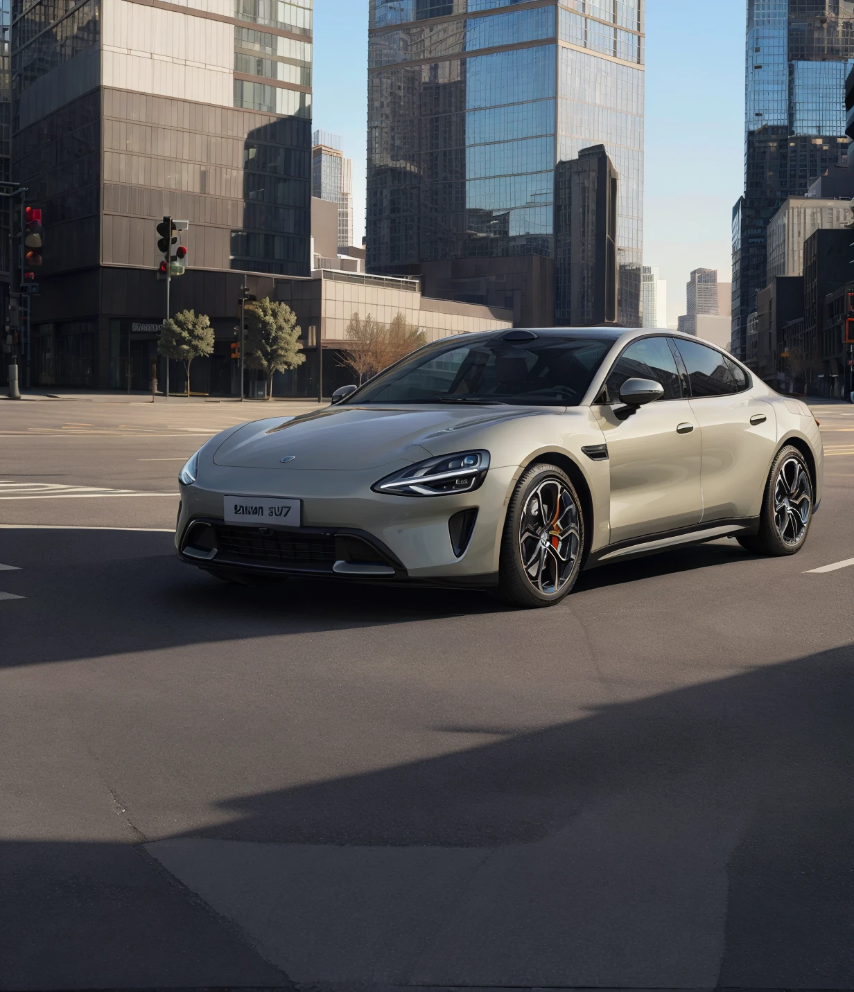 misu7,a car,protruding front,from_side,tall building,masterpiece,best quality,official art,extremely detailed CG unity 8k wallpaper,highly detailed,<lora:misu7_lora_sd-000003:0.6>,