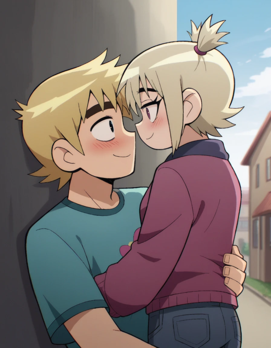 zPDXL, score_9, score_8_up, score_7_up, source_anime,
multiple characters, 1girl, 1boy, outdoors, smiling, happy, hugging, looking at another, cute, adorable, blush, heart, <lora:ScottP-v2-1:0.8> scottp, 1girl, solo, Roxie, blond hair, twintails, sidelocks, 1boy, solo, todd, blonde hair, short hair, tall, thick eyebrows