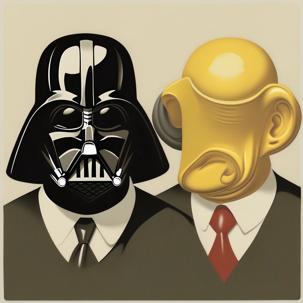 darth vader and donald trump and homer simpson