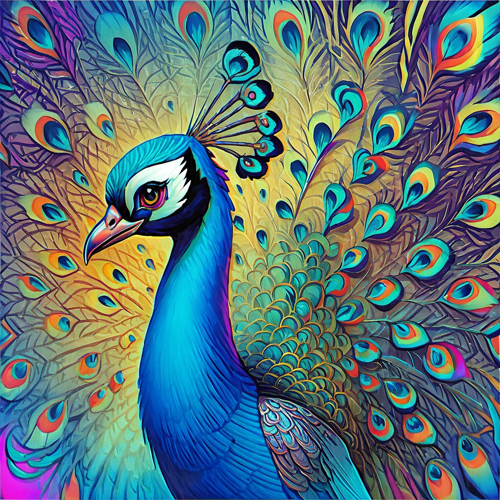 score_9, score_8_up, score_7_up, score_6_up, score_5_up, score_4_up, 
peacock,  no humans, bird, colorful, beak, animal focus, solo
, <lora:peacock_pony:0.8>