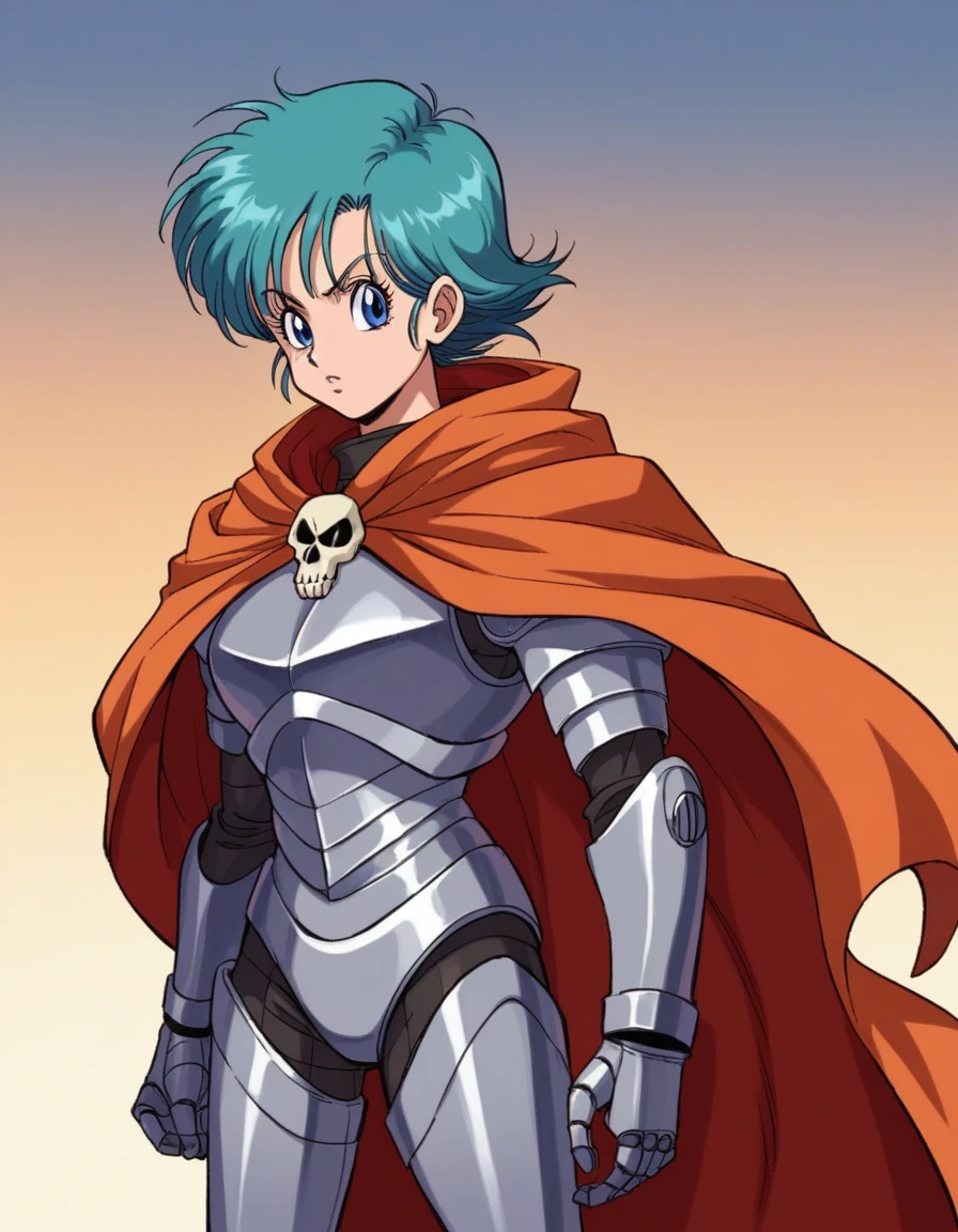 zPDXL, score_9, score_8_up, score_7_up, source_anime, 8k, absurdres, anime coloring, 1980s \(style\), retro artstyle,
<lora:4kira_v1-1:0.8> 4kira, 1girl, solo, demon wearing Metallic silver armor featuring a sleek breastplate, metallic pants, thigh-high boots, spiked pauldrons, flowing cloak, skull helm, upper body, portrait, bulma, blue eyes, blue hair, afro ,