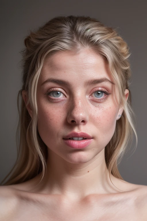 DEN_liz_imsadspice,
((headshot:1.2) portrait on a (plain grey background:1.2), (headshot:1.2), (face focus:1.1), windswept chaotic hair, soft lighting, low contrast, low saturation:1.1),
bokeh, f1.4, 40mm, photorealistic, raw, 8k, textured skin, skin pores, intricate details <lora:epi_noiseoffset2:1>, epiCRealism