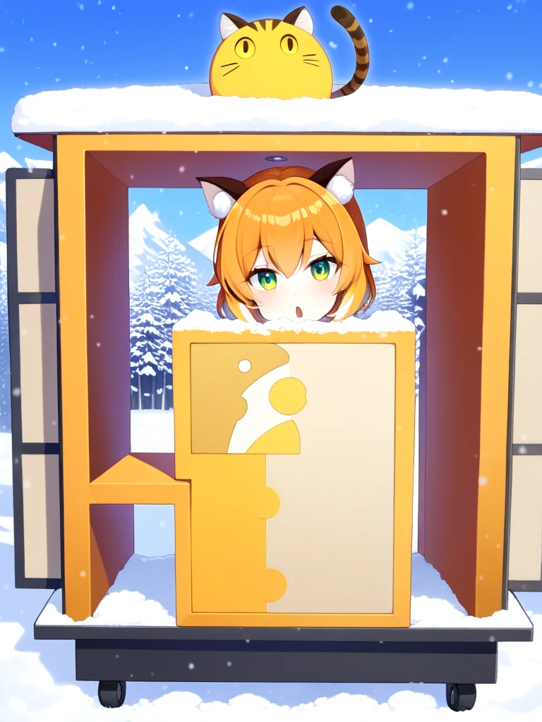 aesthetic, detailed, beautiful color, amazing quality, best quality, high quality,front view,anime,snow,outdoors,msakn,rectangular mouth,a detached head girl on a box,solo,animal ears  <lora:magic _trick-lbw:1:lbw=1,0,0,0,0,1,0,0,0,1,1,1,1,1,0,0,0,0,0,0> <lora:sdxl_mousse_arknights:1>