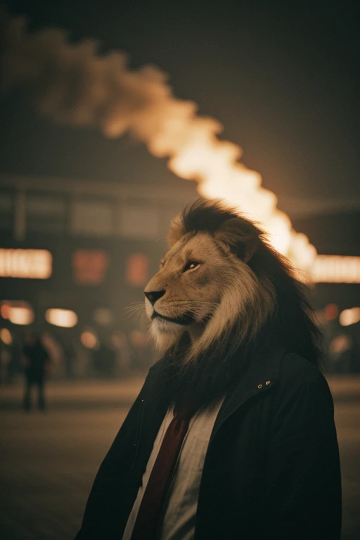 villain, lion, fire, smoke, BREAK, shopping mall, BREAK, hdr, closeup, intricate details, hyperdetailed, cinematic, dark shot, muted colors, film grainy, soothing tones, muted colors, technicolor, (muddy:0.6)