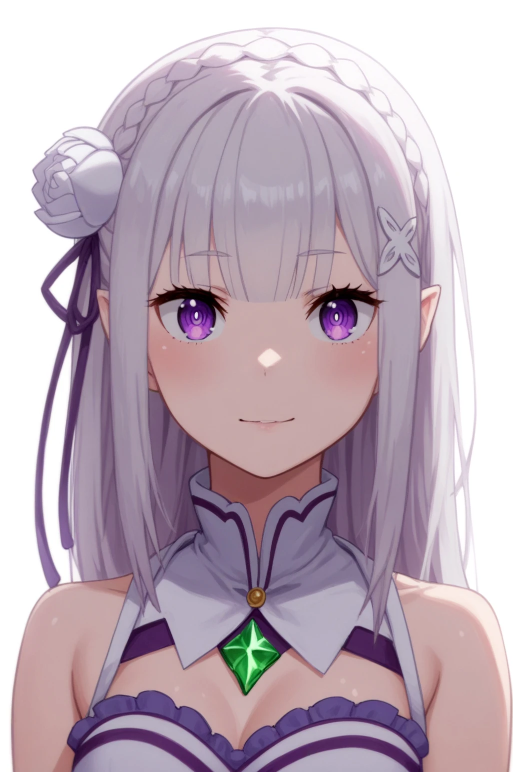 rating_all, score_10, score_8_up, score_7_up, Emilia, upper body, white background, looking at viewer, <lora:Emilia:0.7>