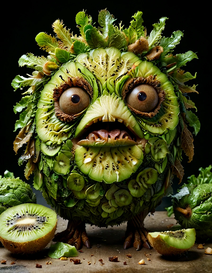 Highres, Kiwi, Angry, wearing ral-sld, Impasto, hyperdetailed, <lora:ral-sld:0.7> made out of ral-sld, professional creative, advanced cinematic perfect light, elegant, intricate detail, creative, polished, dynamic dramatic composition, epic atmosphere, quality