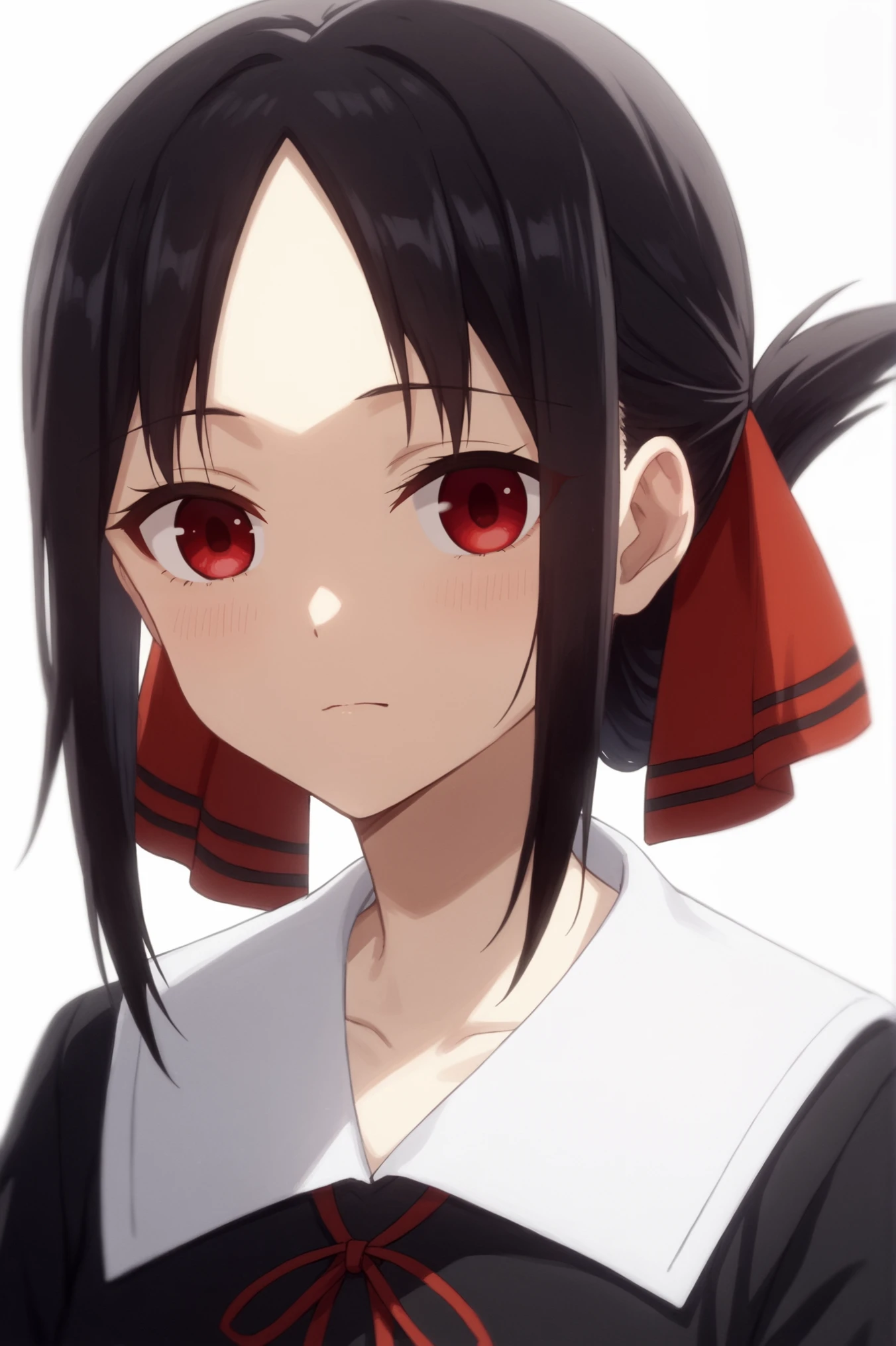 rating_all, score_10, score_8_up, score_7_up, Kaguya Shinomiya, upper body, white background, looking at viewer, <lora:Kaguya_Shinomiya:0.7>