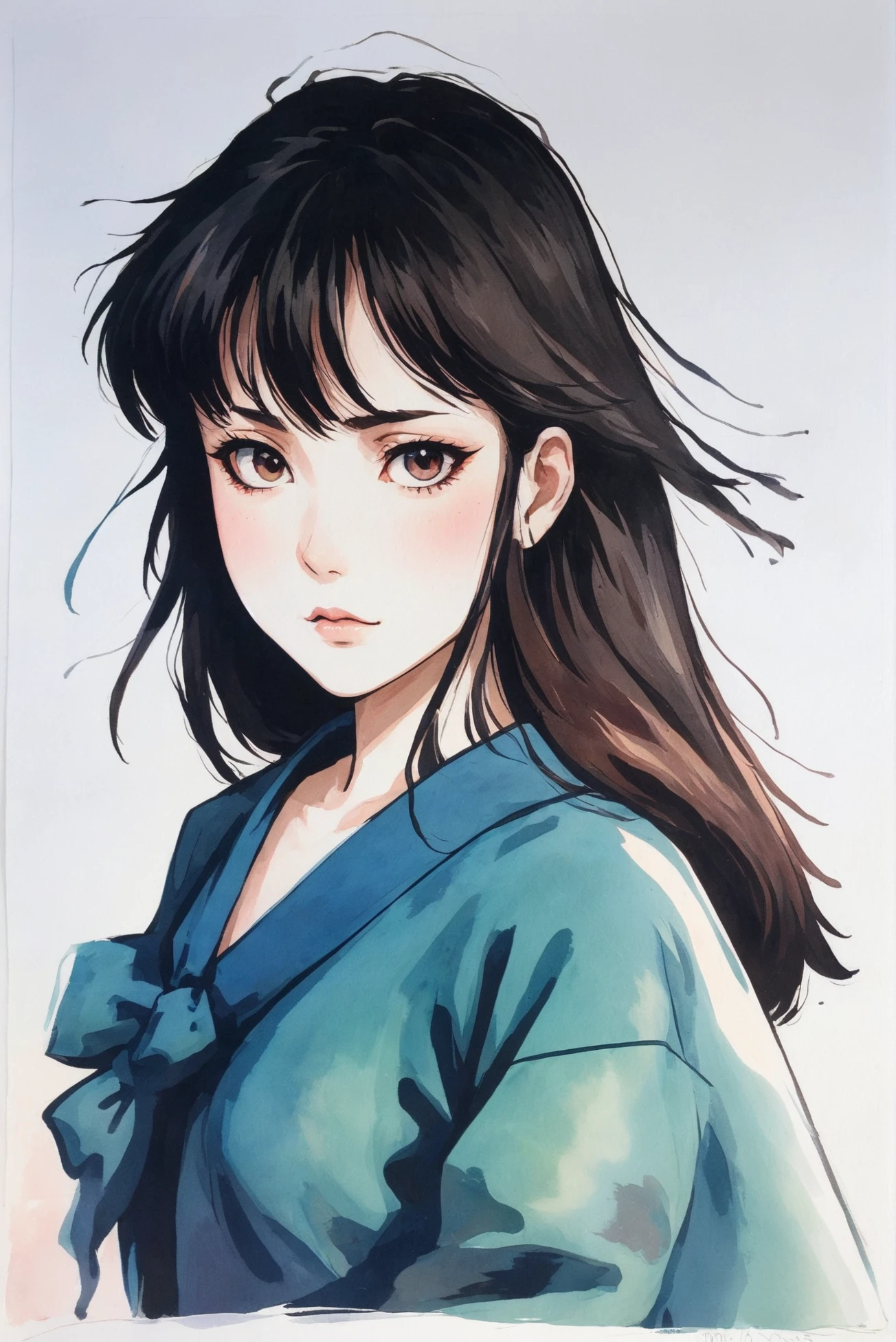 anime watercolor on vellum, <lora:EnvyStarlightAnimeWatercolor02:1.25>