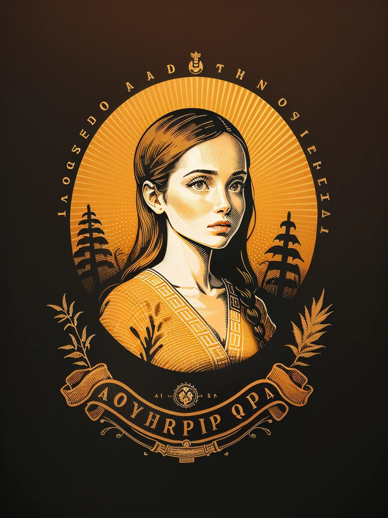A girl, holding a bamboo basket, orange
(XCYP minimalist logo, minimalist style, minimalist pattern, black and white pattern, badge,The best quality, clear lines, ultra-fine depictions,)