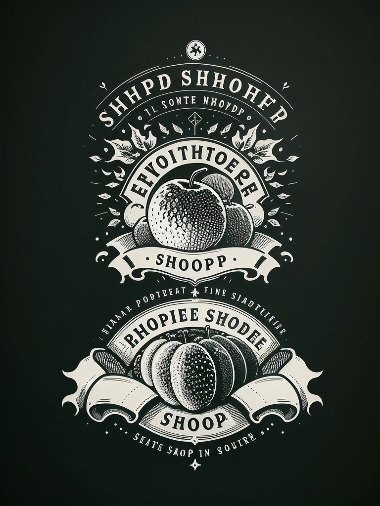 Logo of a fruit shop
(XCYP minimalist logo, minimalist style, minimalist pattern, black and white pattern, badge,The best quality, clear lines, ultra-fine depictions,)