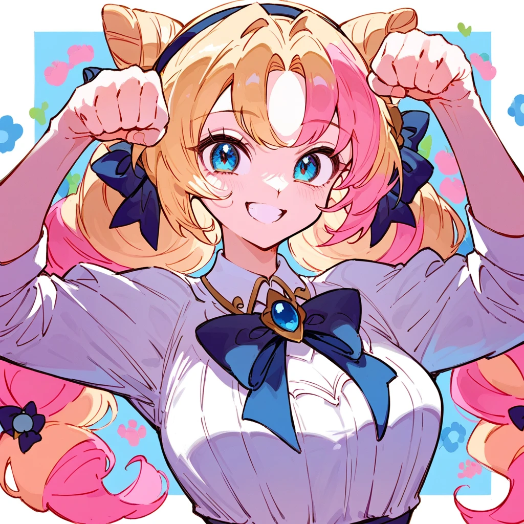score_9, score_8_up, score_7_up, score_6_up, score_5_up, score_4_up,
1girl, gwen_cafe_cuties, blue eyes, multicolored hair, blonde hair, pink hair, paw pose, smile,
<lora:gwen_cafe_cuties_pony_v1:1>