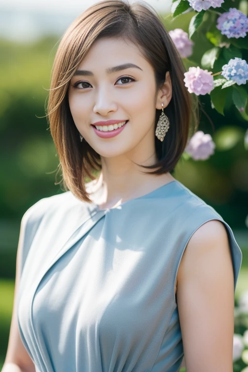 1girl,(RAW photo, best quality), (realistic, photo-realistic:1.4), masterpiece, an extremely delicate and beautiful, extremely detailed, 2k wallpaper, Amazing, finely detail, extremely detailed CG unity 8k wallpaper, ultra-detailed, highres, soft light, beautiful detailed girl, extremely detailed eyes and face, beautiful detailed nose, beautiful detailed eyes,cinematic lighting,perfect anatomy,slender body
wearing a blue peplum dress,blue skirt,(bokeh:1.2)
at a shrine,tall stone stairs,(hydrangea flowers),cloudy
,smile
<lora:amamiyuki_lora:0.8>(short hair)|