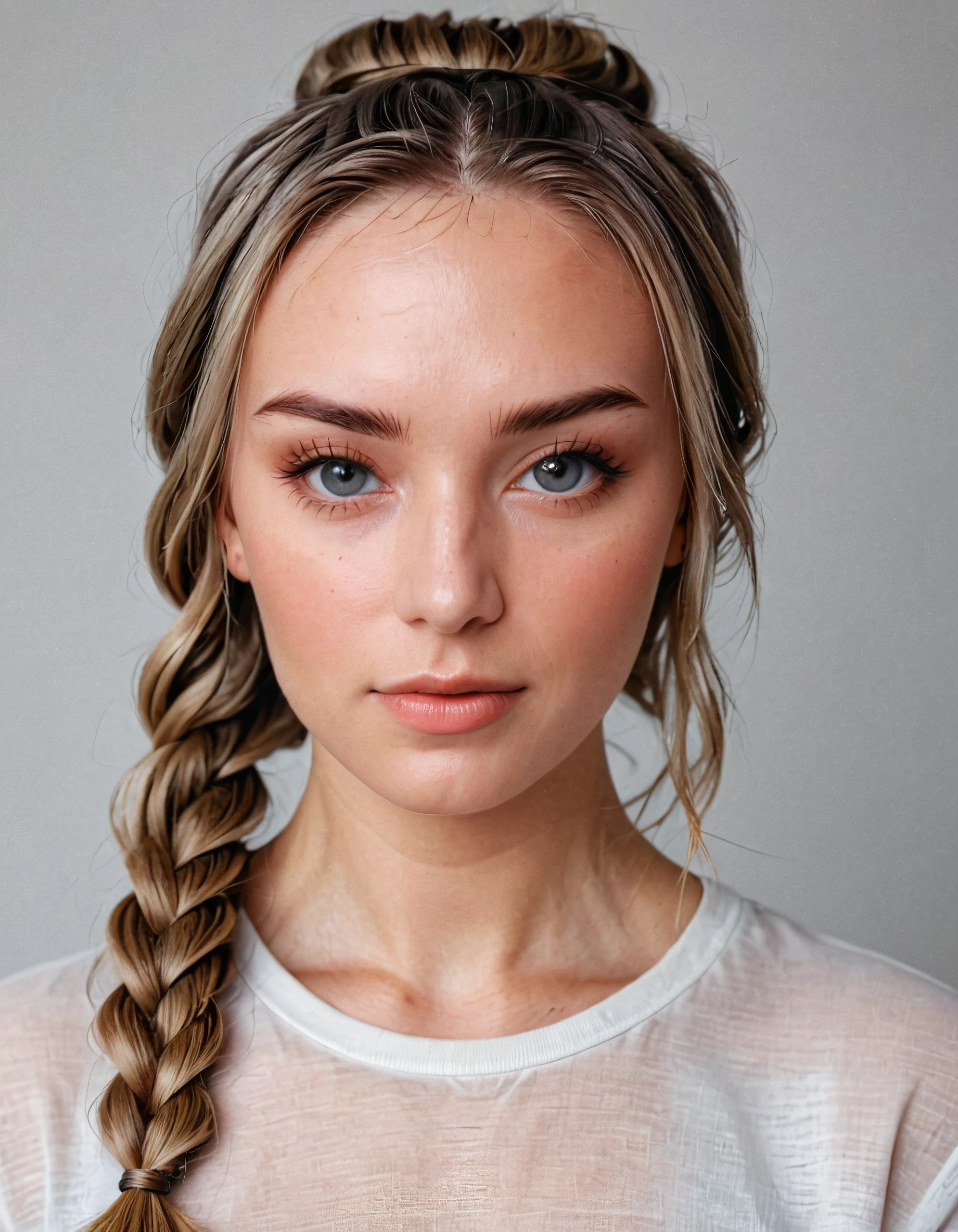 beautiful adult woman, braids