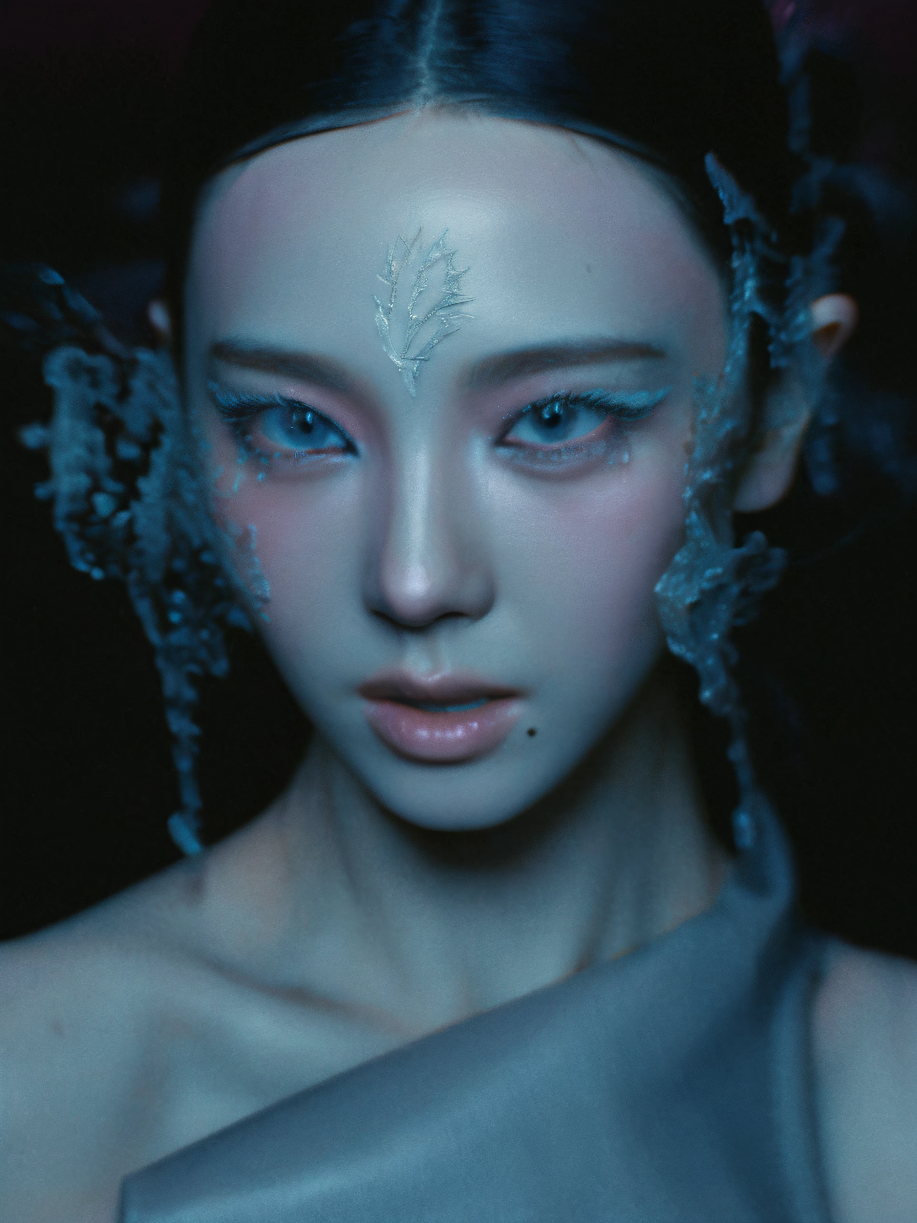 (masterpiece, best quality, art:1.4), perfect body, unreal skin texture, realistic eyes details, hyperrealism, super detailed, ultra detailed, bright face, black hair, black eyes, makeup, dramatic lighting, plastic dimensions, muted tone, award winning photo, dream-like, unreal engine rendering, vibrant colors,
upper body,
<lora:Karina_v30_SDXL_armageddon-000006:0.9>